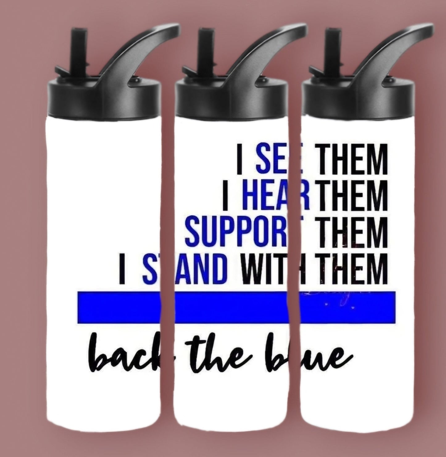 20oz Sublimation Tumblers - Back The Blue - Everyday Moms - Tumbler