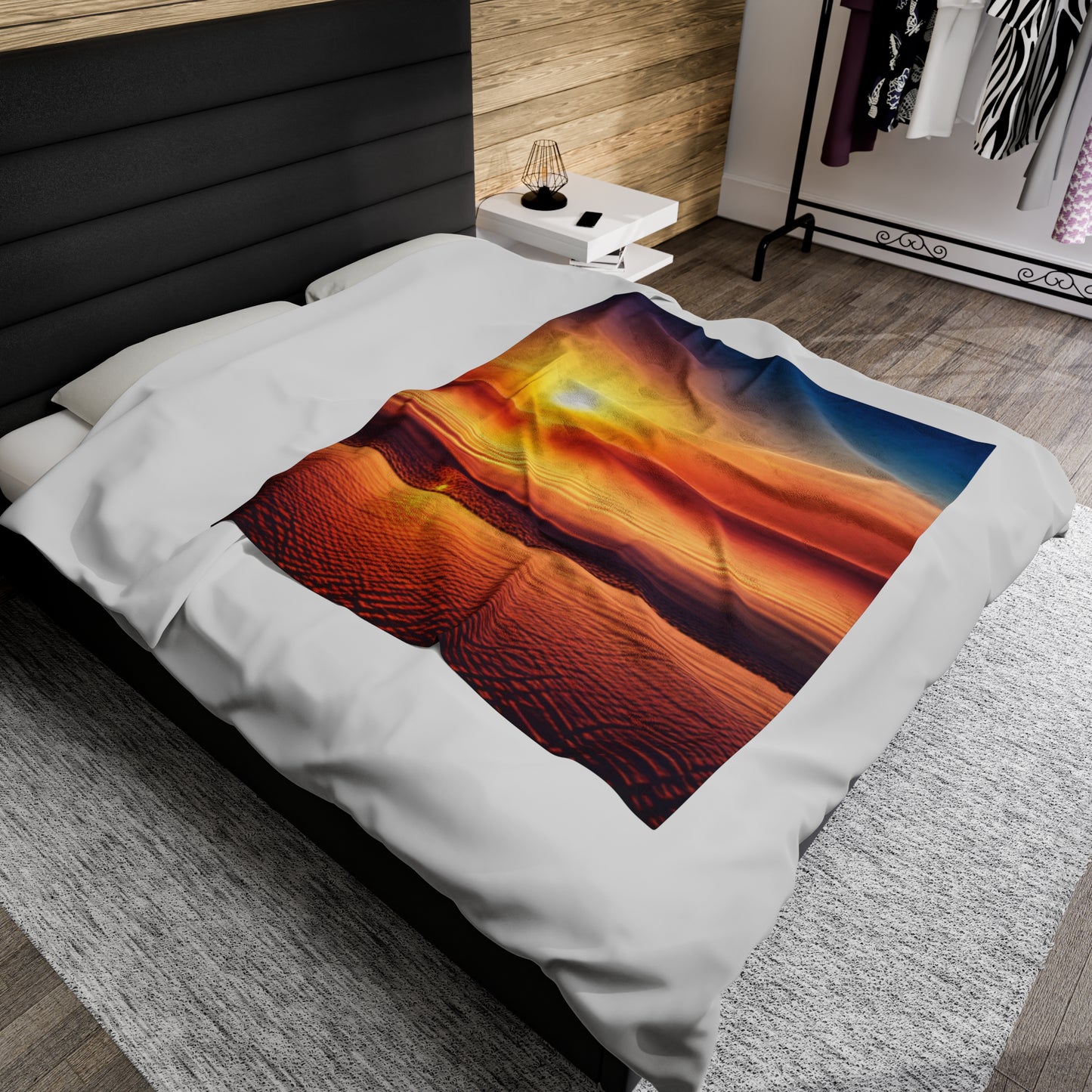 Velveteen Plush Sunset Blanket