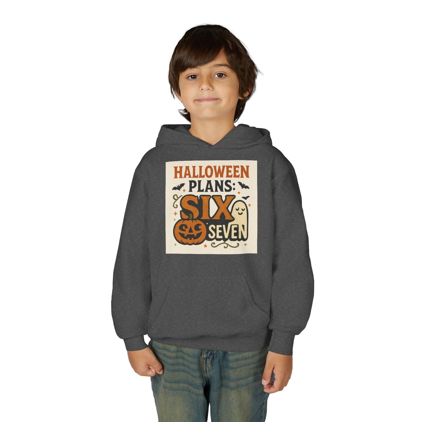 Halloween Youth Hoodie with Kangaroo Pocket
