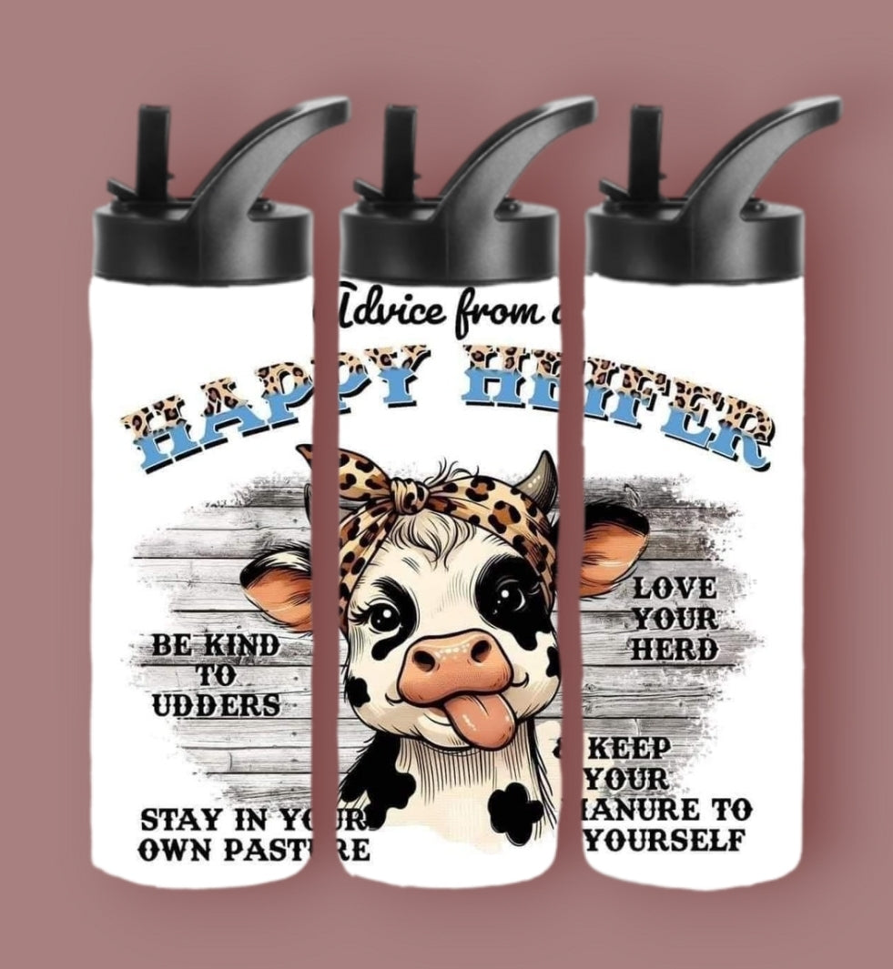 20oz Sublimation Tumblers - Happy Heifer