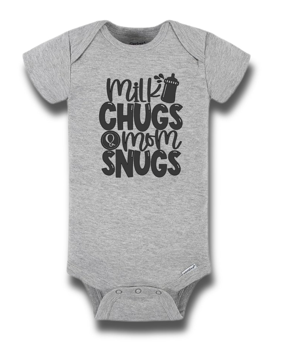 Milk Chugs & Mom Snugs Onesie