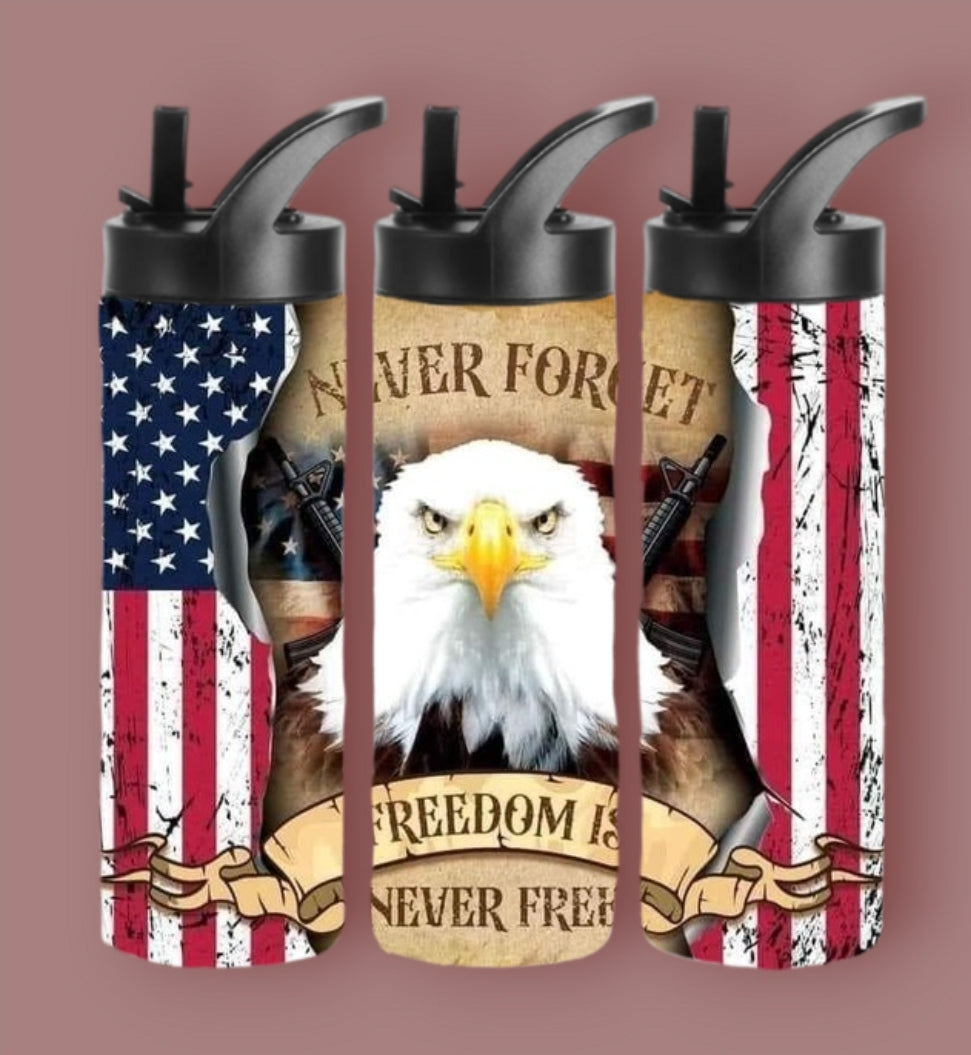 20oz Sublimation Tumblers - Freedom is Never Free