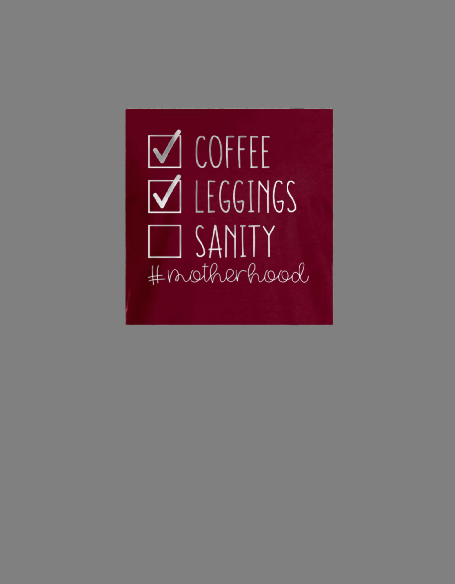 Coffee Leggings Sanity Long Sleeve Tee