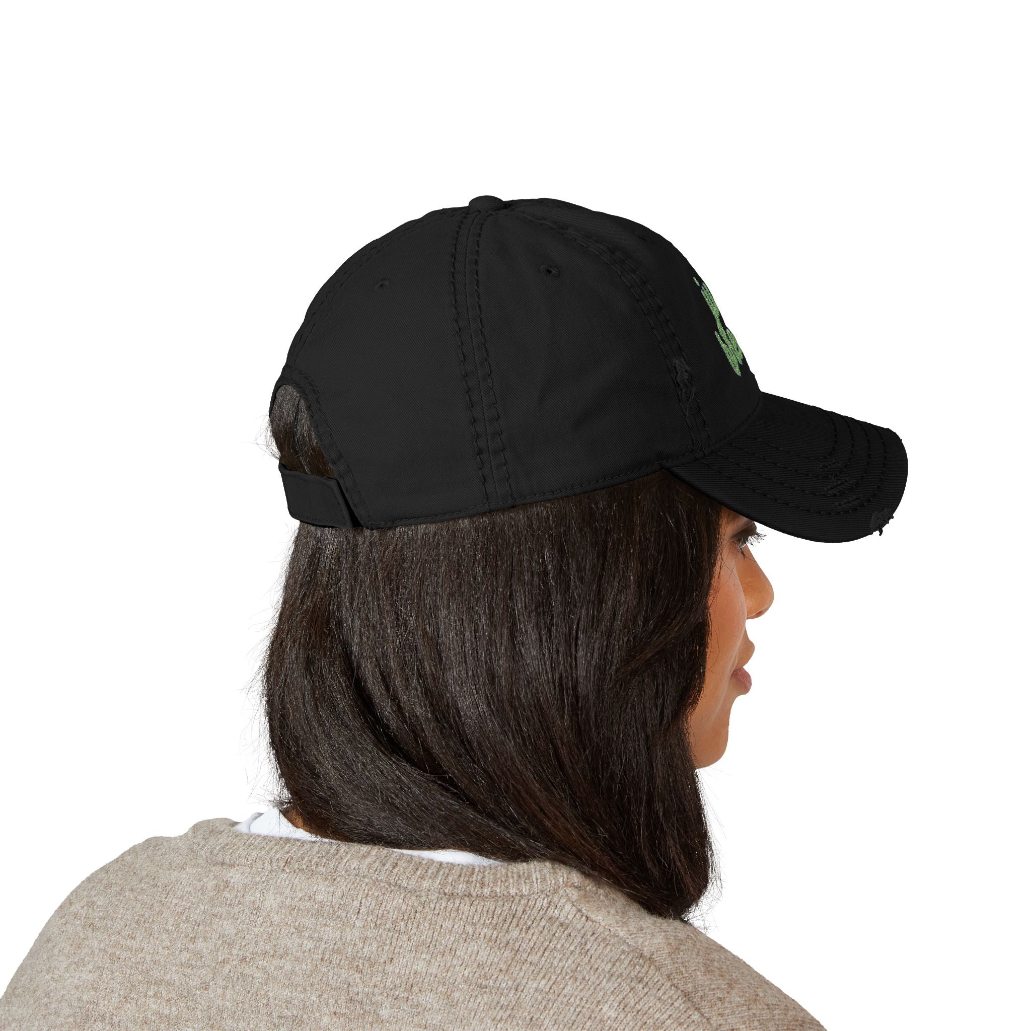 Just Breathe - Distressed Embroidered Hat