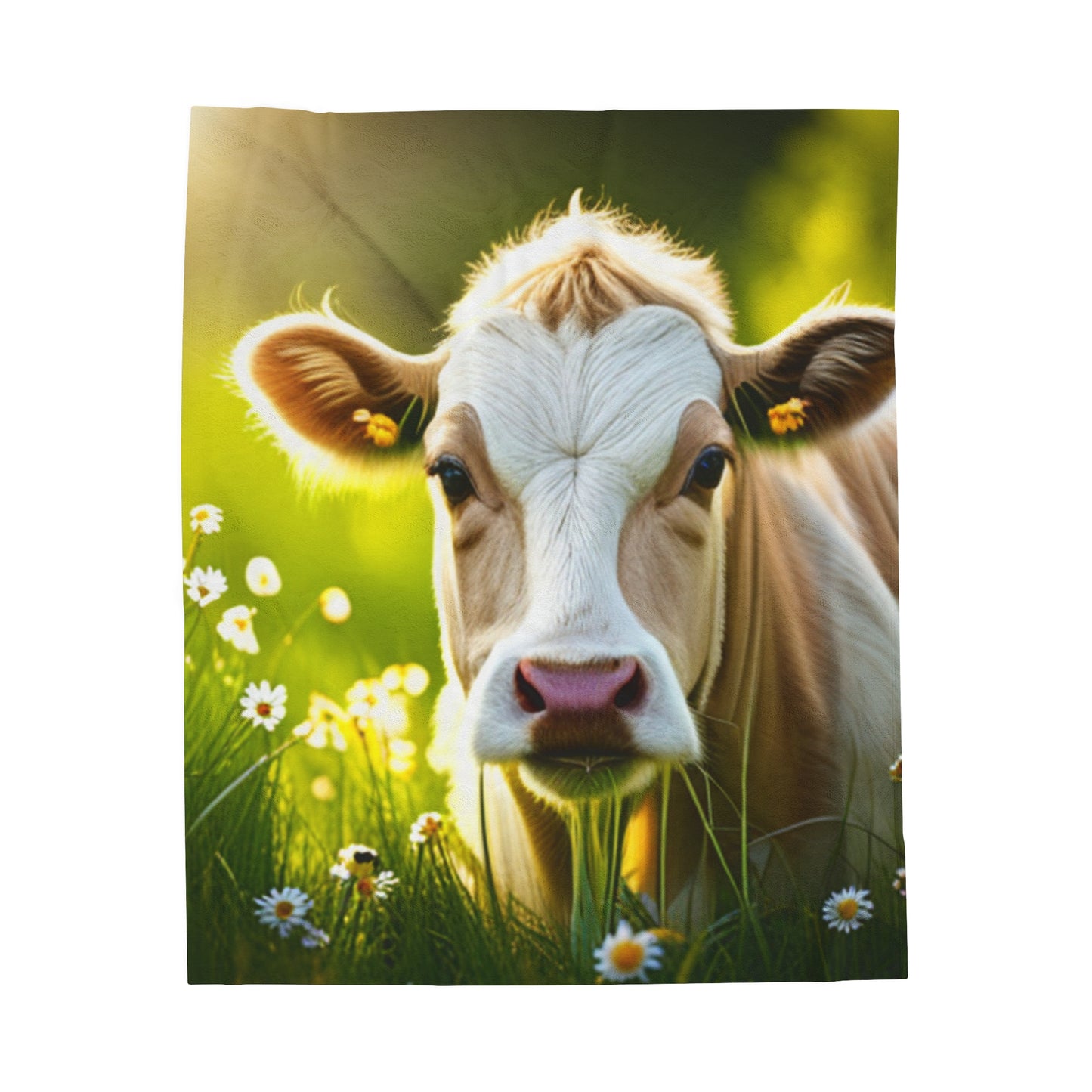 Velveteen Plush Cow Blanket