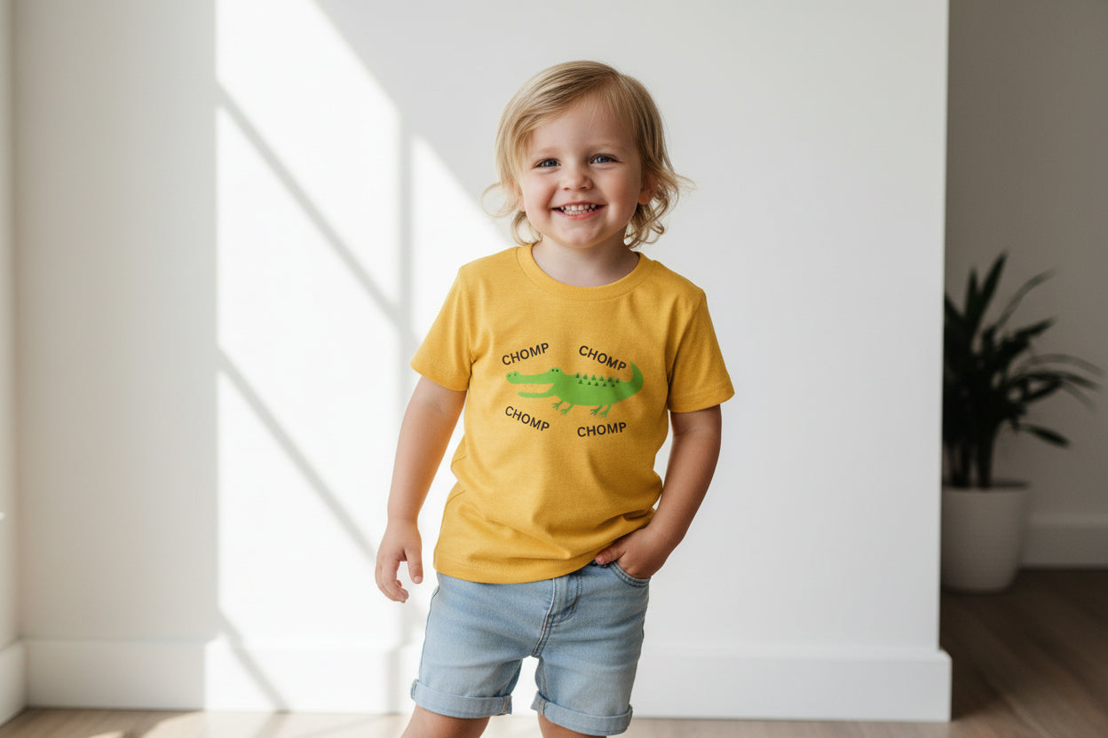 Toddler Tee — Cute Green Alligator