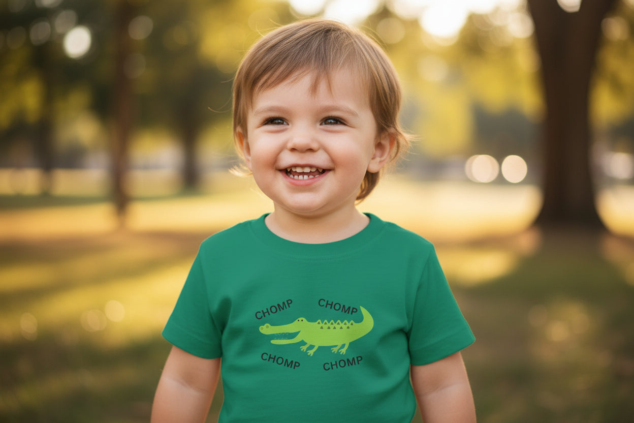 Toddler Tee — Cute Green Alligator