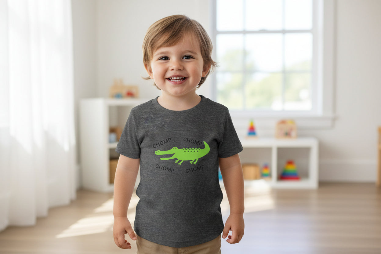 Toddler Tee — Cute Green Alligator