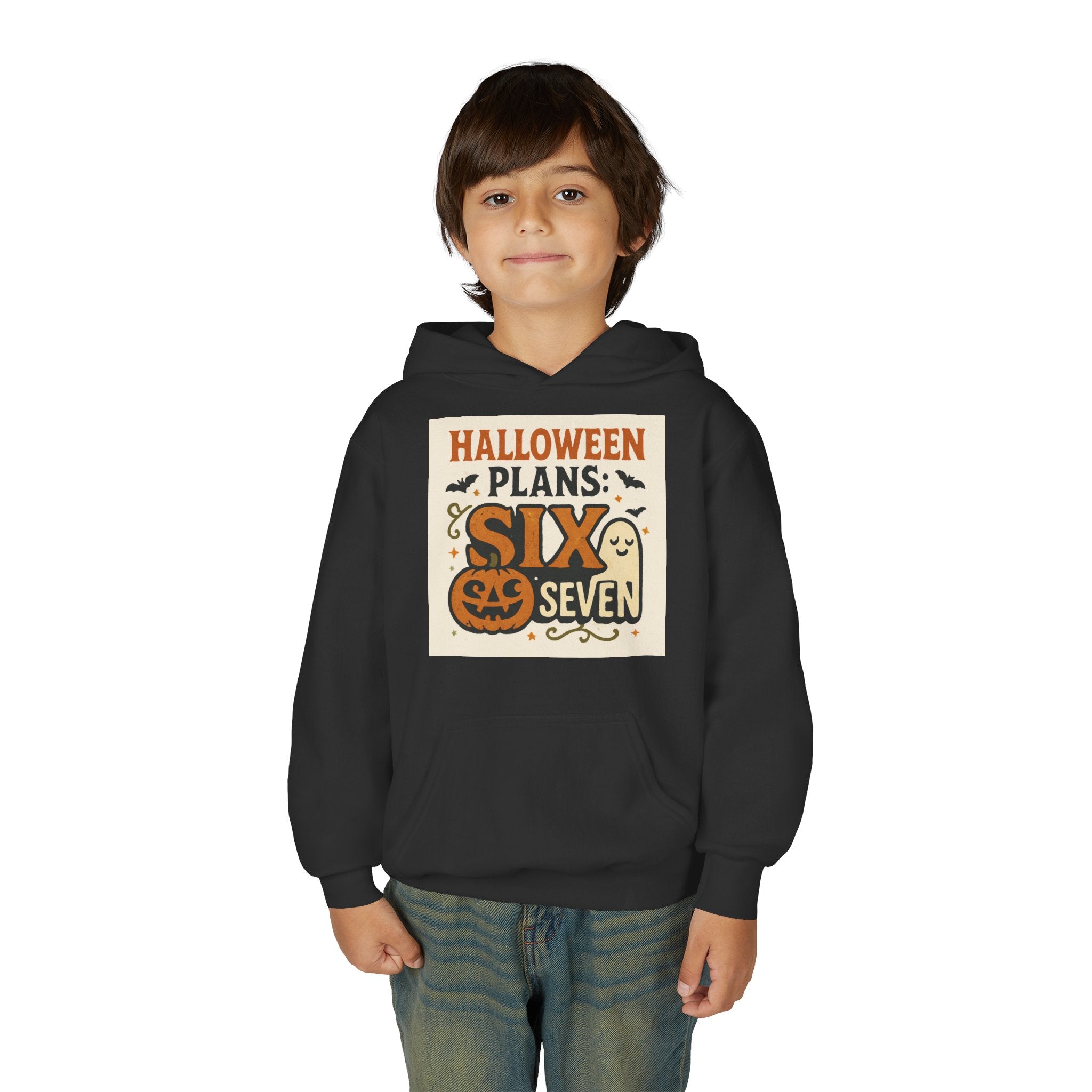 Halloween Youth Hoodie with Kangaroo Pocket
