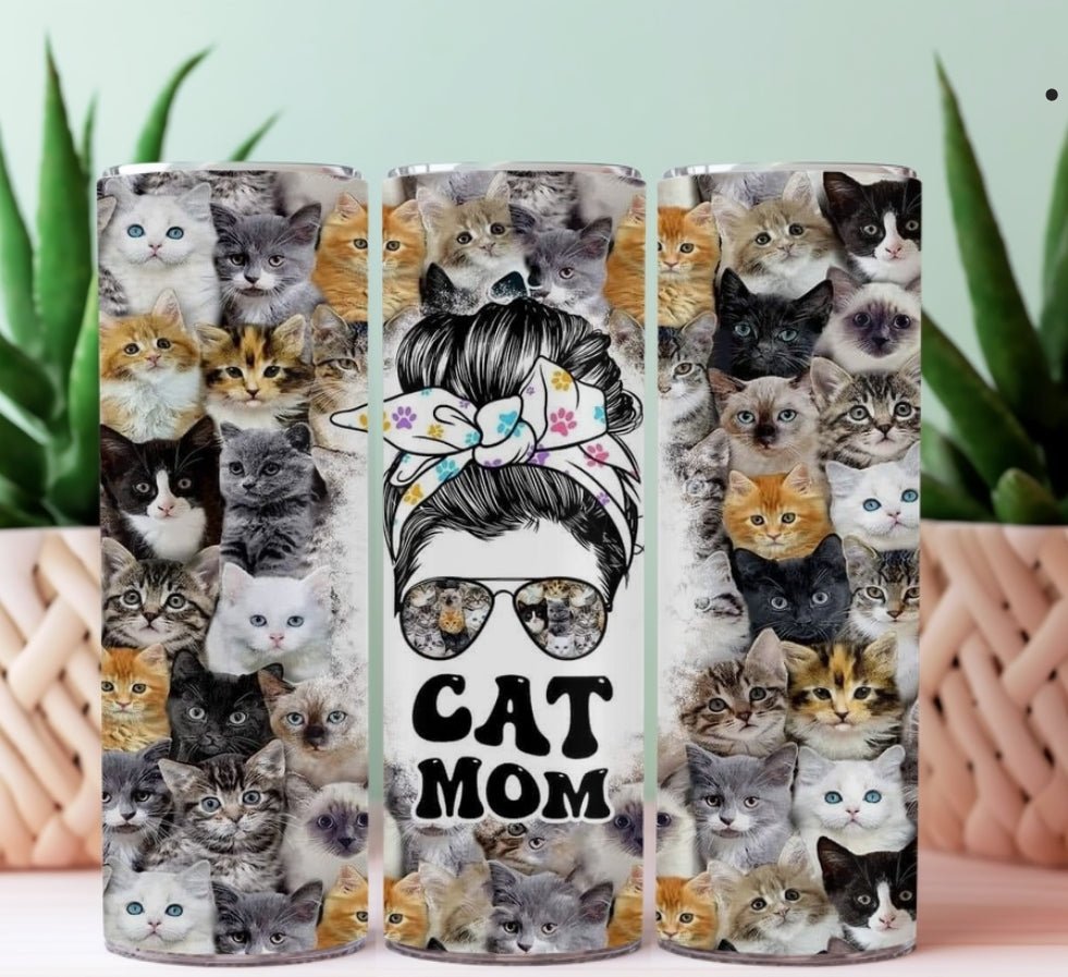 20oz Sublimation Tumblers - Cat Mom - Everyday Moms - Tumbler