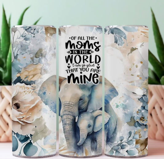 20oz Sublimation Tumblers - Elephant Mom - Everyday Moms - Tumbler