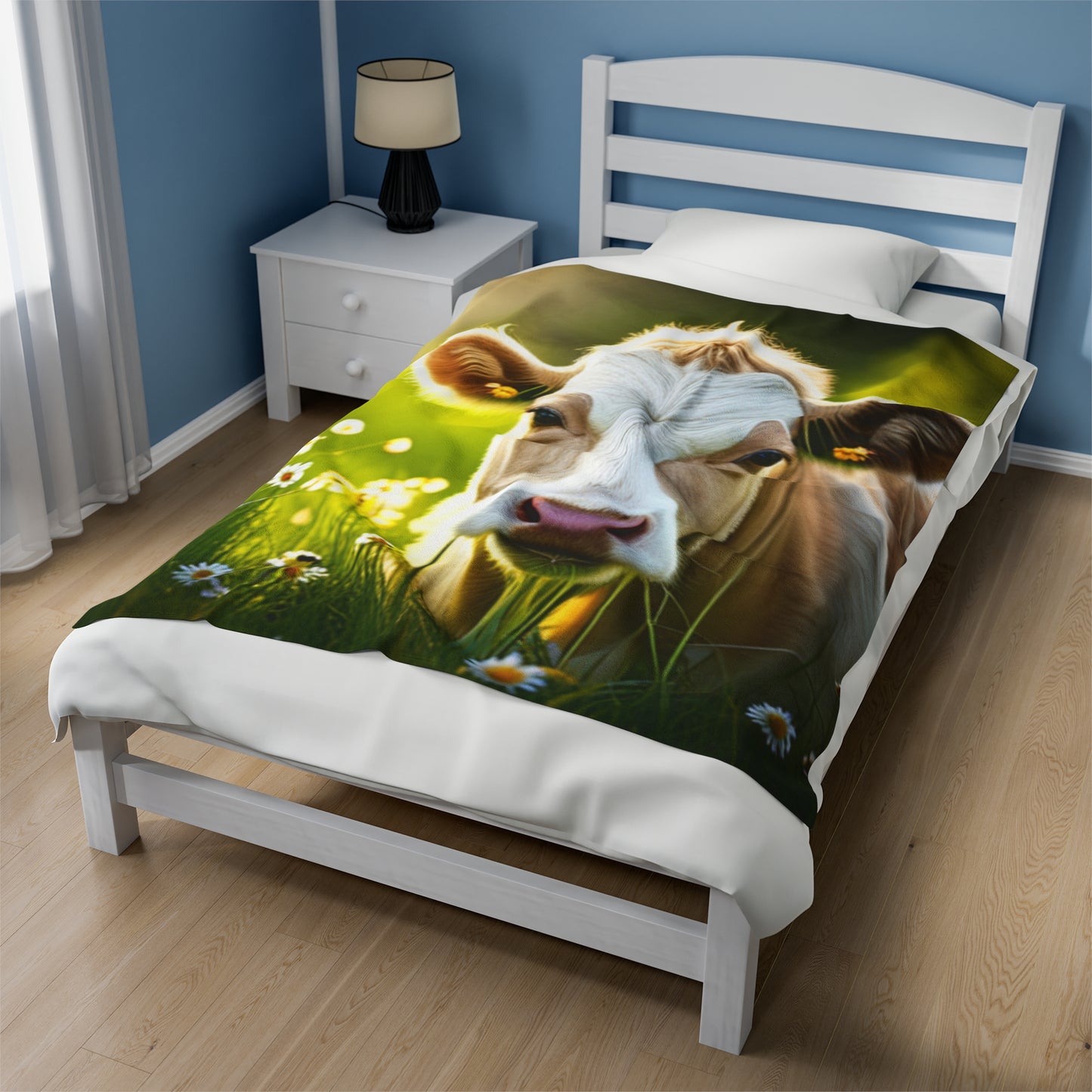Velveteen Plush Cow Blanket