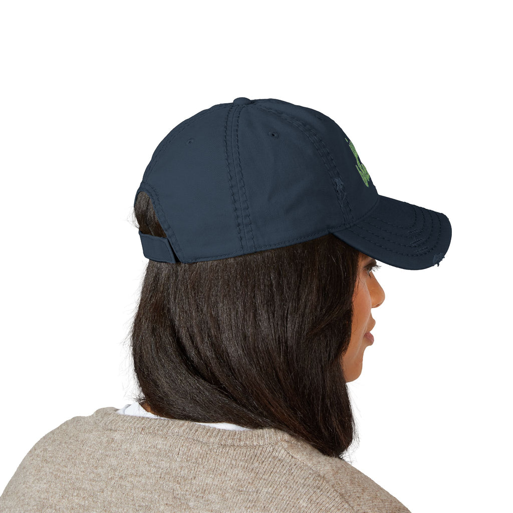 Just Breathe - Distressed Embroidered Hat