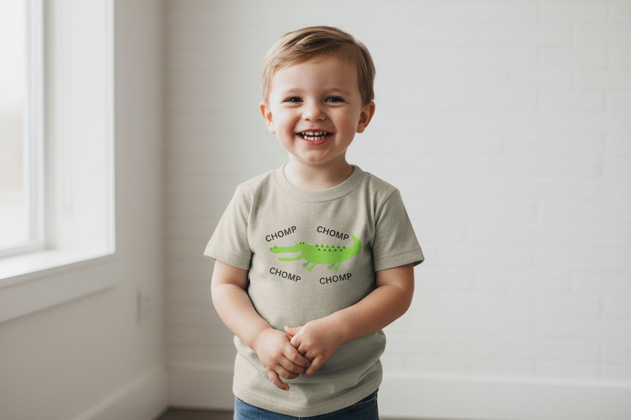 Toddler Tee — Cute Green Alligator