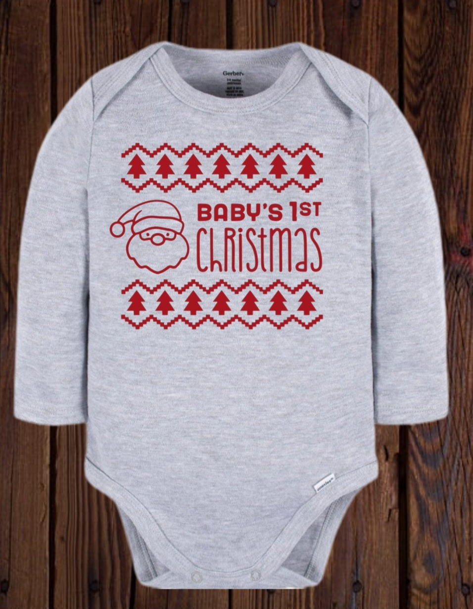 Babys First Christmas Onesie