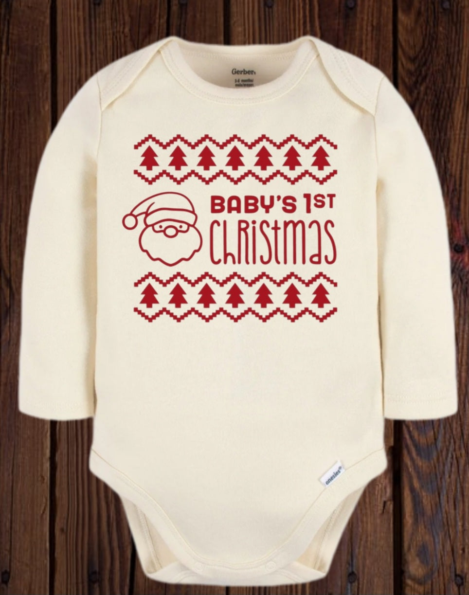 Babys First Christmas Onesie