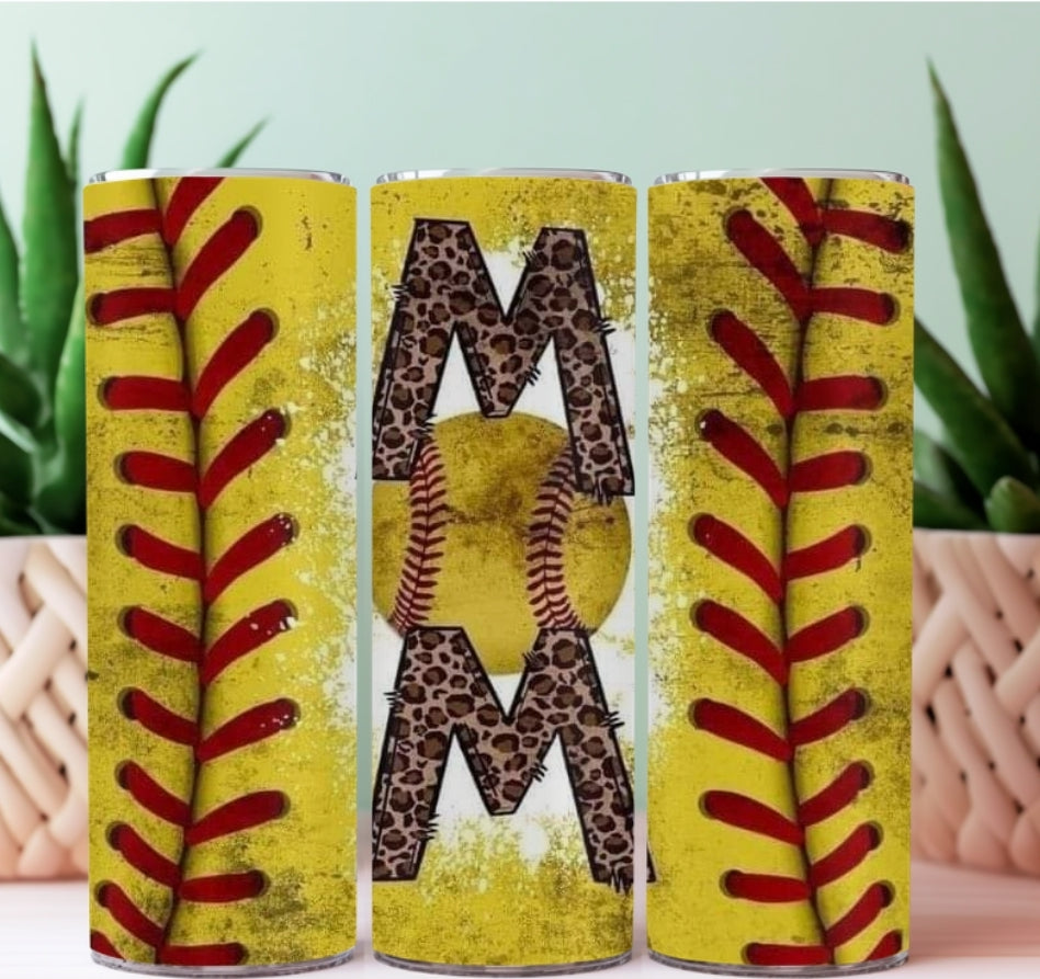 20oz Sublimation Tumblers - Softball Mom