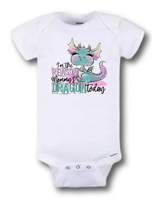 Mommys Dragon Today Onesie