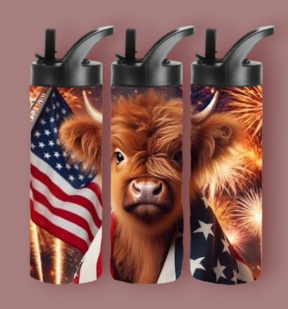 20oz Sublimation Tumblers - Highland Cow