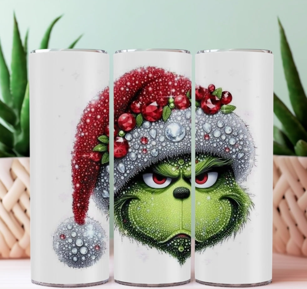 20oz Sublimation Tumblers - Sparkling Grinch