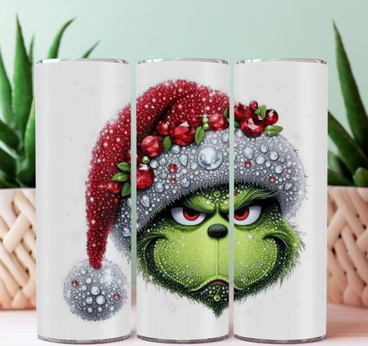 20oz Sublimation Tumblers - Sparkling Grinch