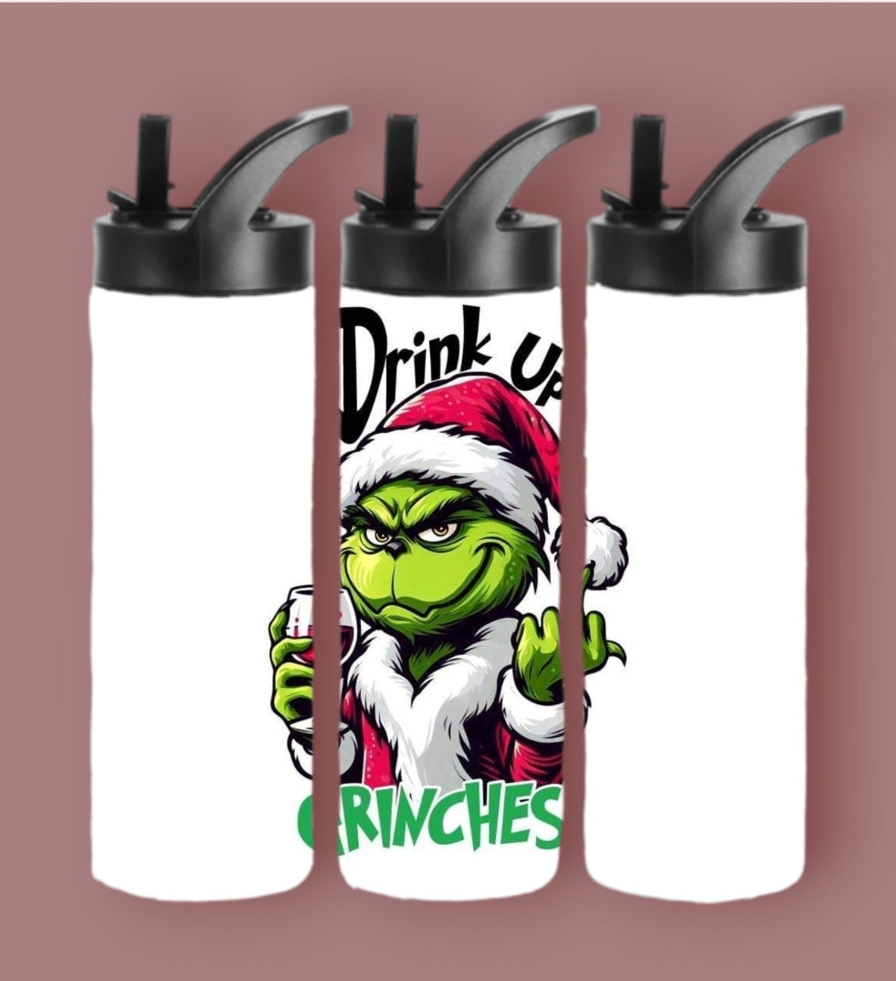 20oz Sublimation Tumblers - Drink Up Grinches