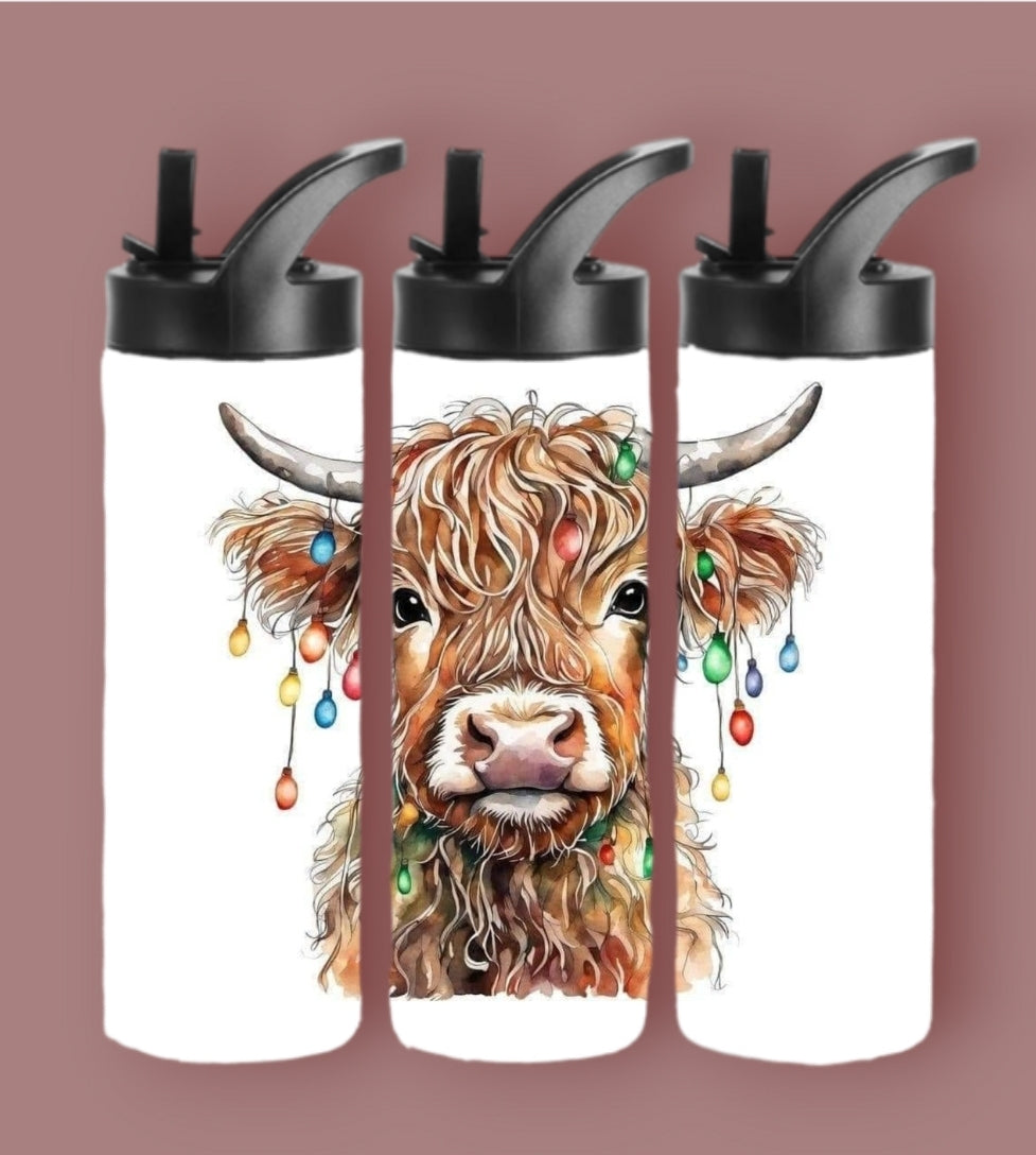 20oz Sublimation Tumblers - Holiday Cow