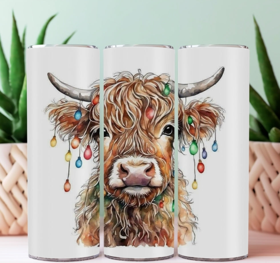 20oz Sublimation Tumblers - Holiday Cow