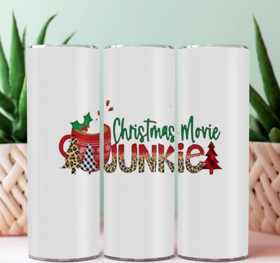 20oz Sublimation Tumblers - Christmas Movie Junkie