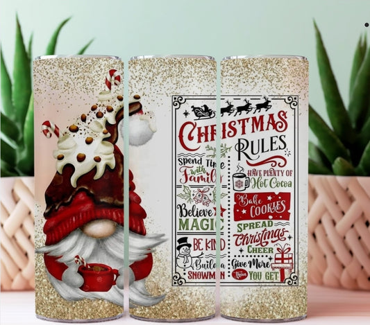 20oz Sublimation Tumblers - Holiday Gnome