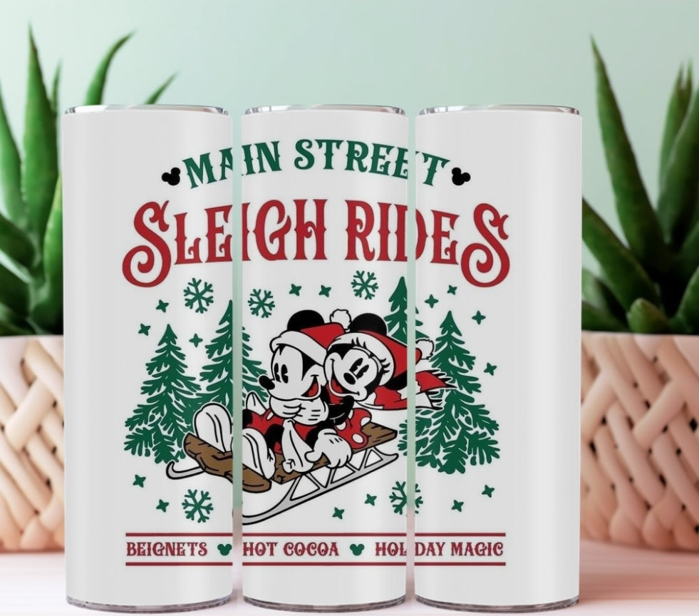 20oz Sublimation Tumblers - Sleigh Rides