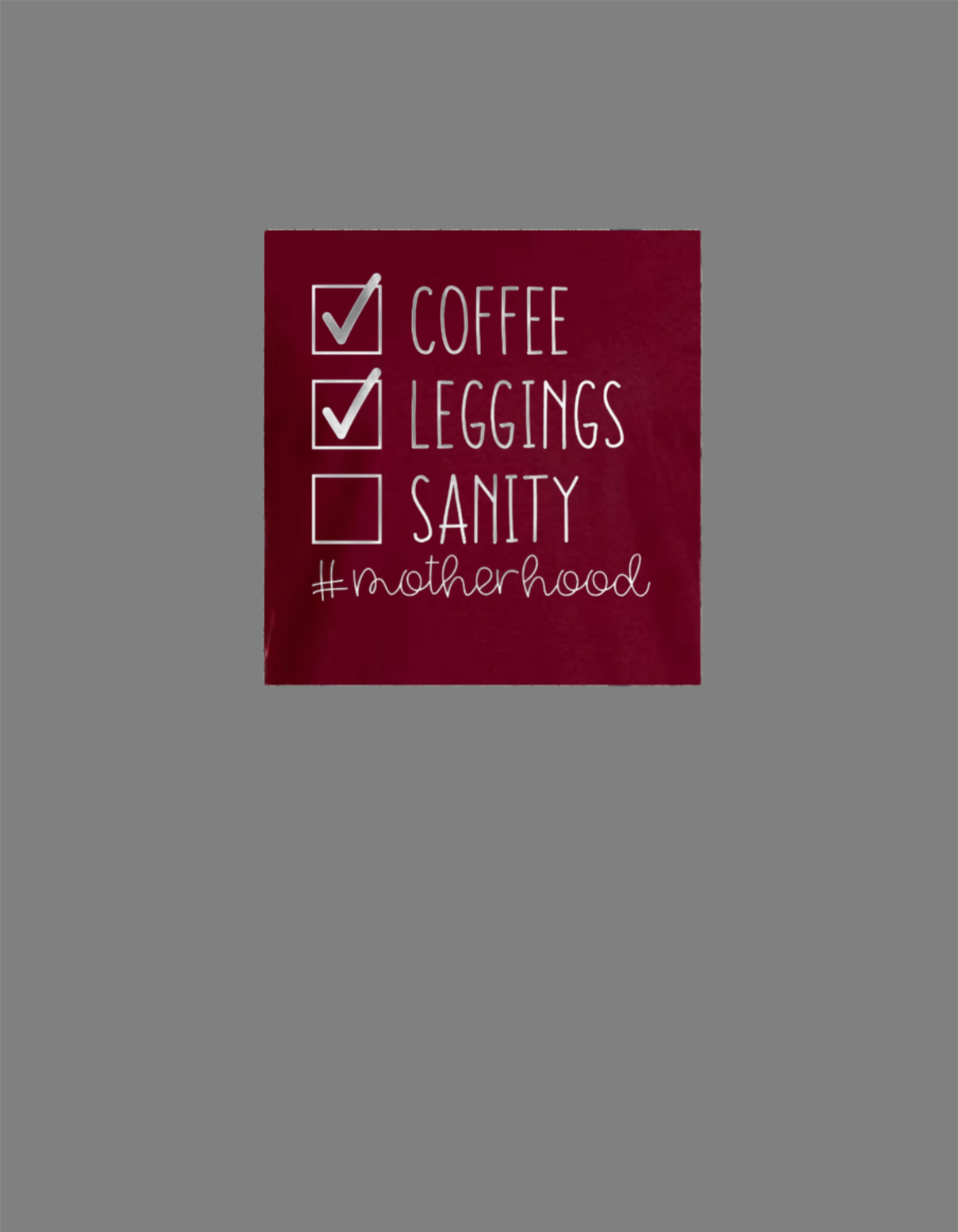 Coffee Leggings Sanity Long Sleeve Tee