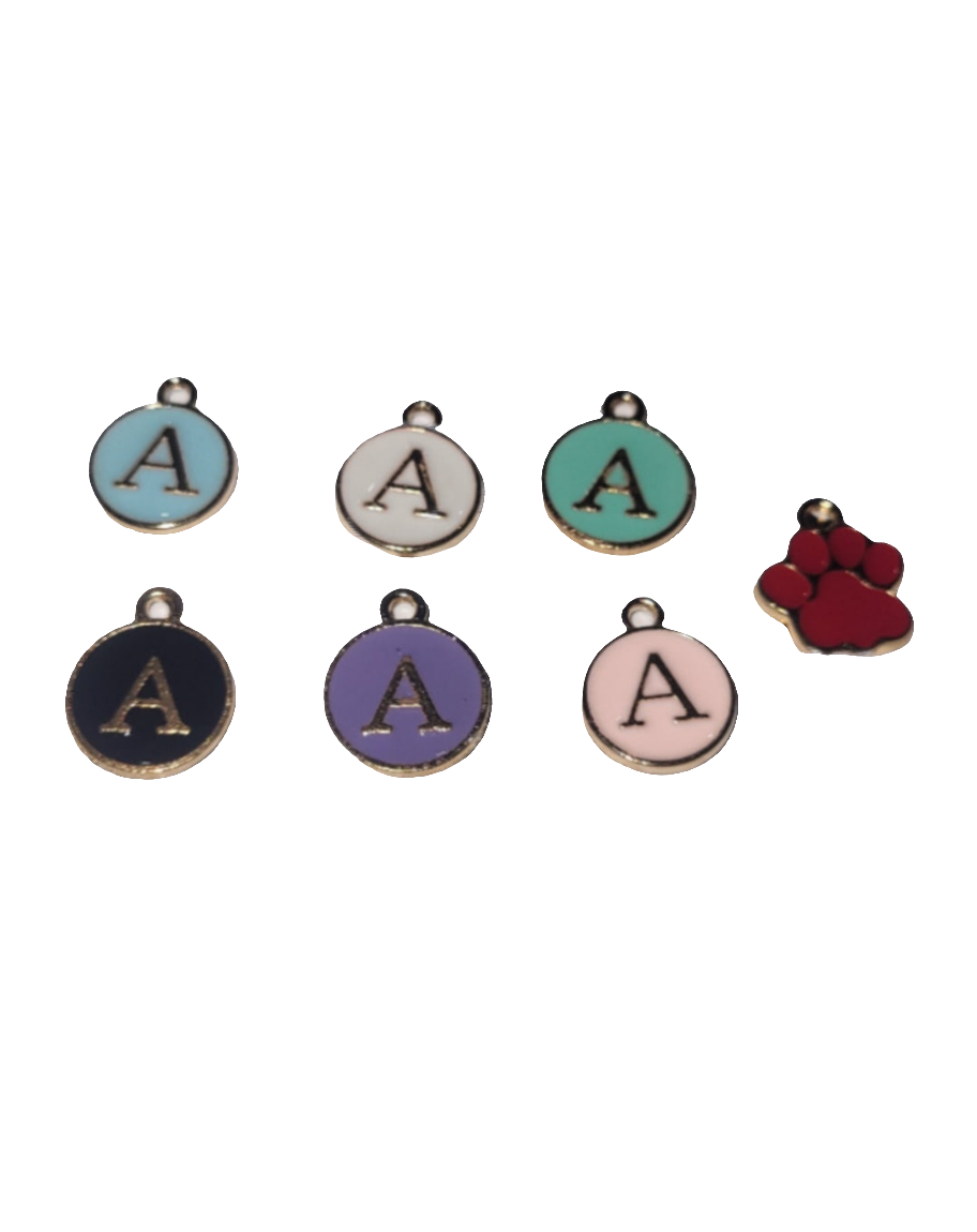 Multicolored Alphabet Keychain Charm